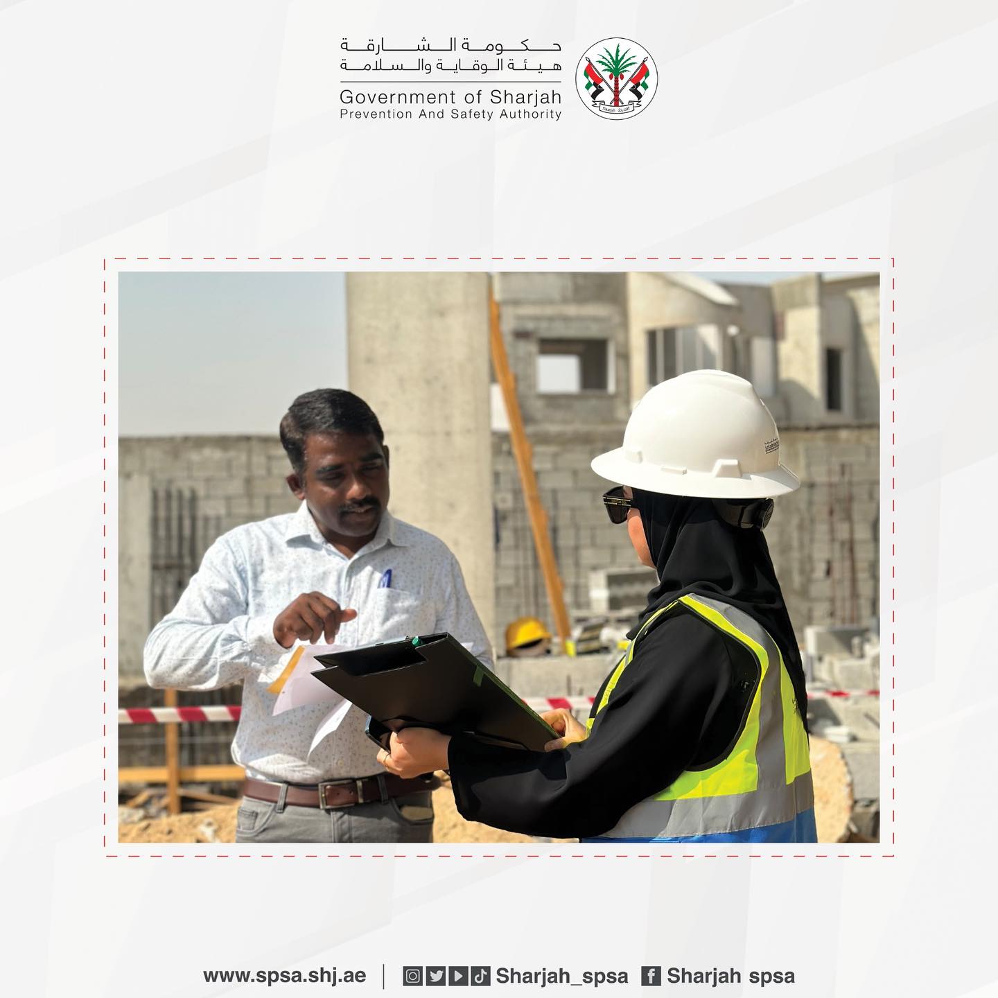 A visit to the construction sites to introduce the accident reporting service