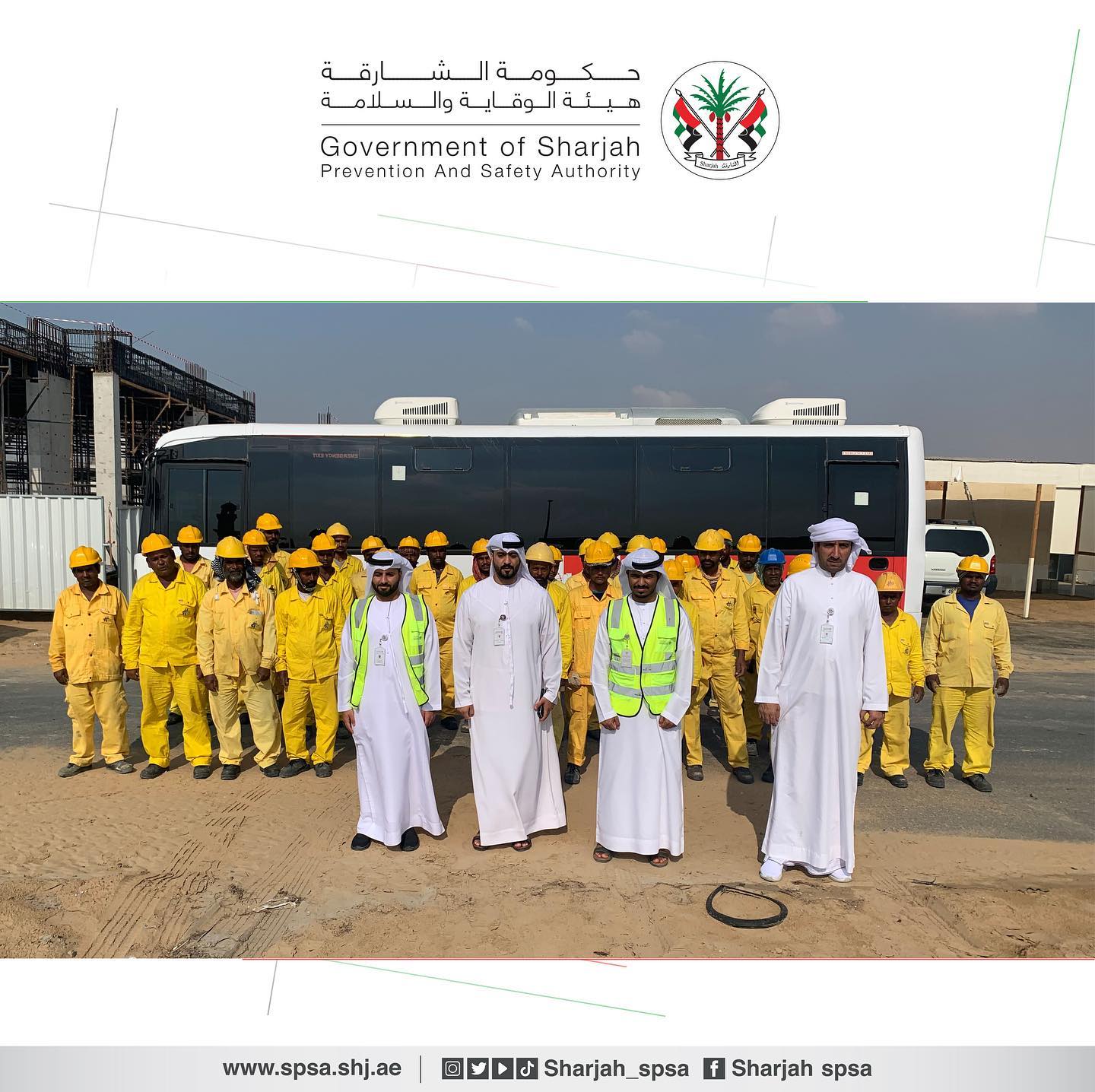 The Prevention and Safety Authority visited a number of construction sites in the Emirate of Sharjah
