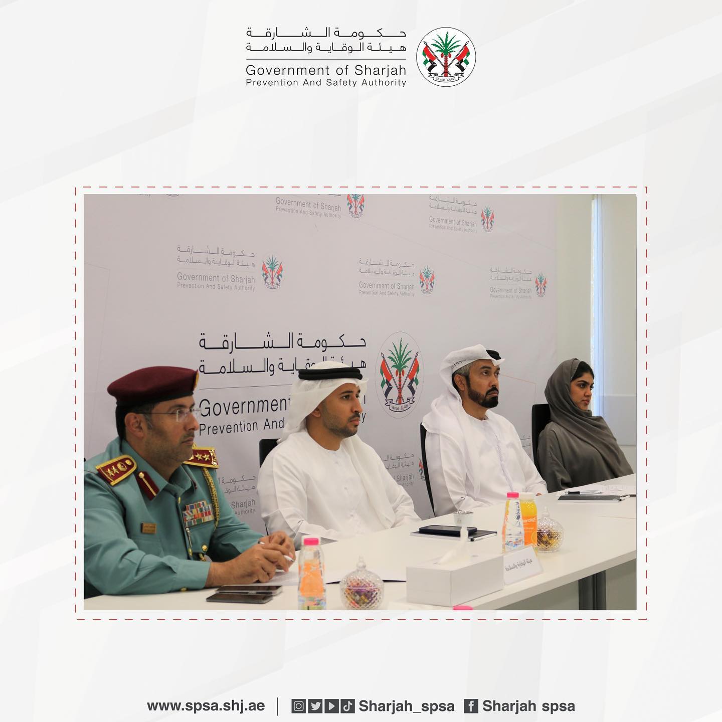 The Prevention and Safety Authority holds a coordination meeting with the Security Services Support Authority in Ajman