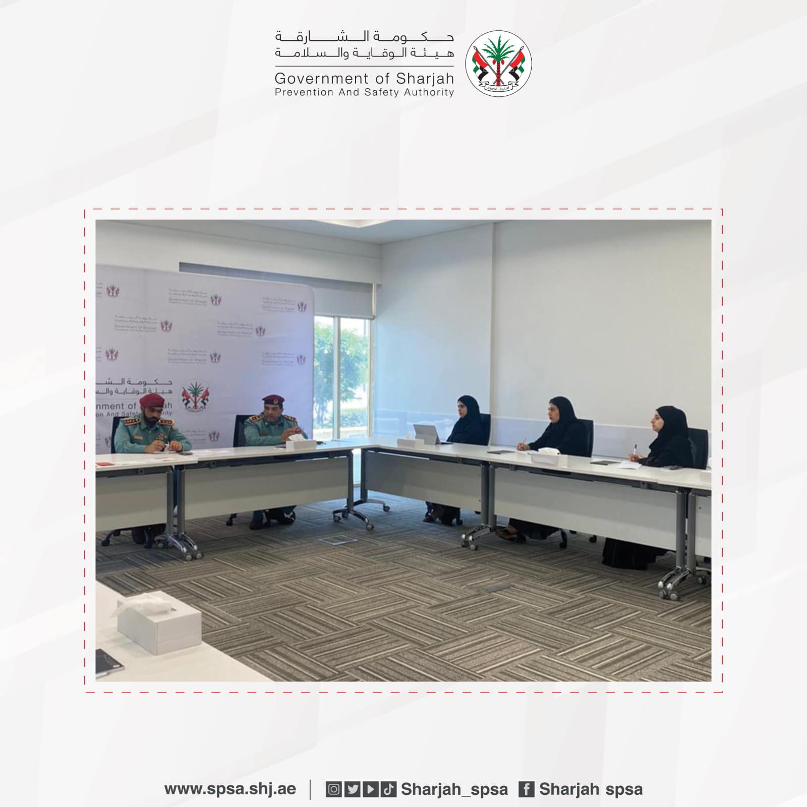 A coordination meeting between the Prevention and Safety Authority and the Sharjah Police General Command